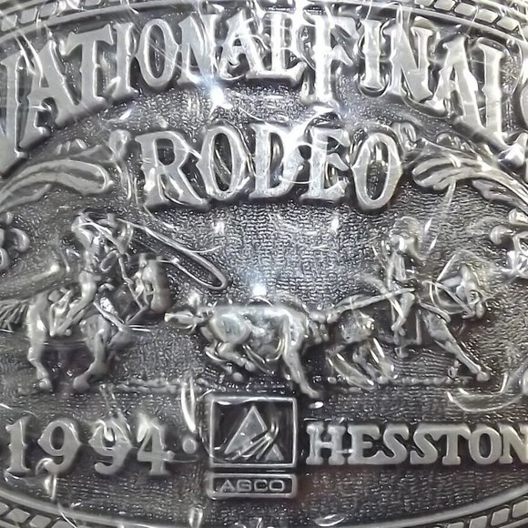 National Finals Rodeo 1994 Hesston Commemorative Series Child's Belt Buckle - Picture 7 of 7